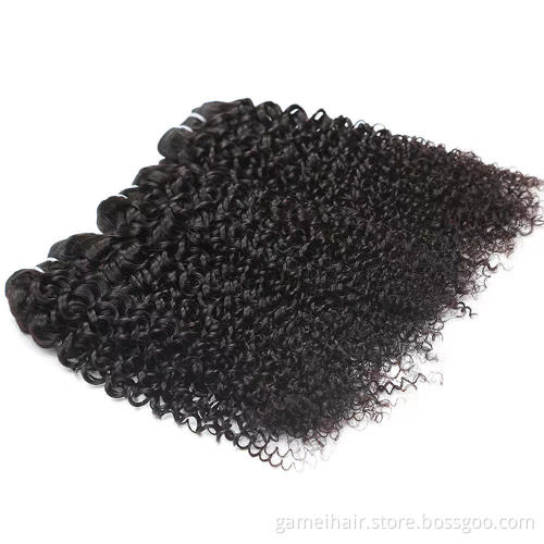 100% human virgin 30 inch weave grade 12a with lace frontal closure 3 kinky curly original Peruvian human hair bundles